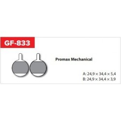 Serie pastiglie freno  GOLDFREN - 833AD without spring - compatibili (promax mechanical)