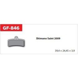 Serie pastiglie freno  GOLDFREN - 846AD with spring - compatibili (shimano D02 - 820/810)