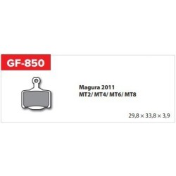 Serie pastiglie freno  GOLDFREN - 850AD without spring - compatibili (magura MT2/4/6/8)
