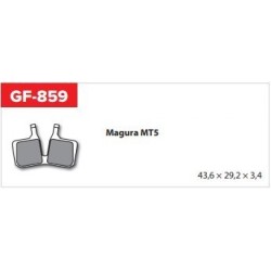 Serie pastiglie freno  GOLDFREN - 859SW33 without spring - compatibili (magura MT5)