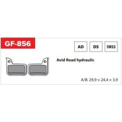 SERIE PASTIGLIE FRENO GOLDFREN - 856AD WITHOUT SPRING - compatibili (Avid Road hydraulic)
