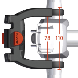 Adattatore Klickfix  per pieghe universal. 25.4-31.8mm. display Bosch