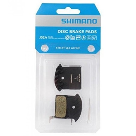 Serie pastiglie freno  SHIMANO J02A (M985/M785/…..) resina, lamelle alluminio